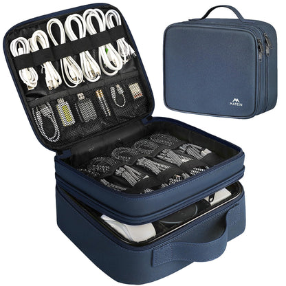 MATEIN Cord Organizer Case with Adjustable Divider, Large DJ Cable File Bag