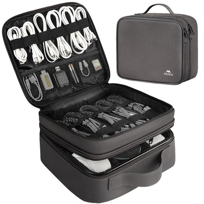 MATEIN Cord Organizer Case with Adjustable Divider, Large DJ Cable File Bag