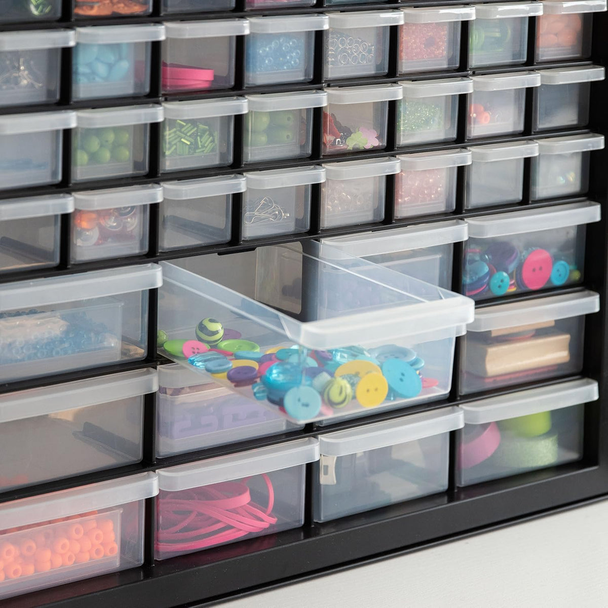 IRIS USA 44-Drawer Small Parts Storage Cabinet, Crafts, Made in USA, Black