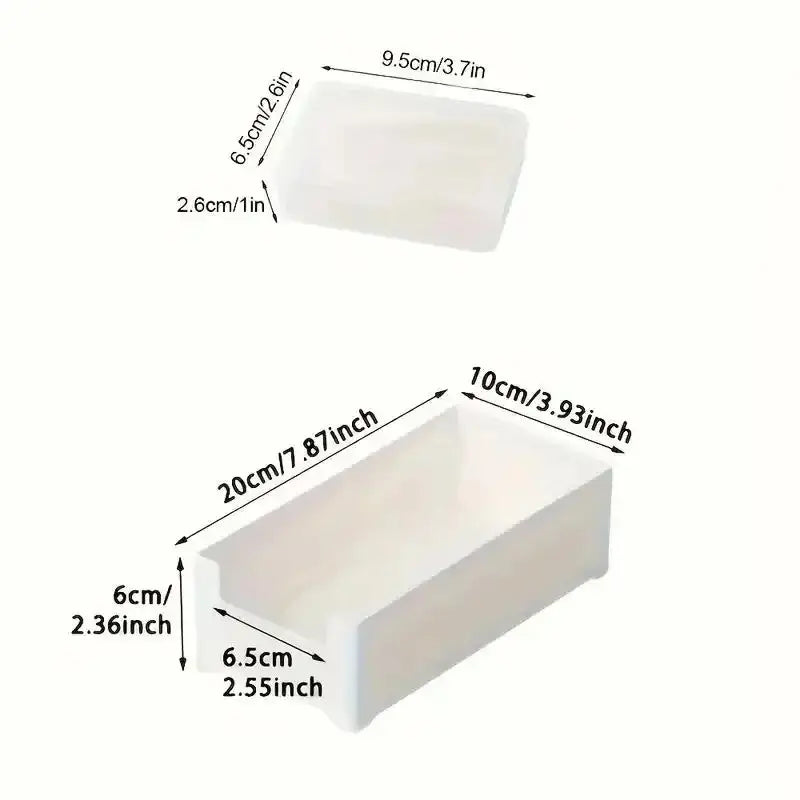 Cable Organizer Box Set - 8 Square PP Storage Boxes with Lids, 7 Small Flip-Style & 1 Large, Durable Desktop Charging Organizer for Home Office