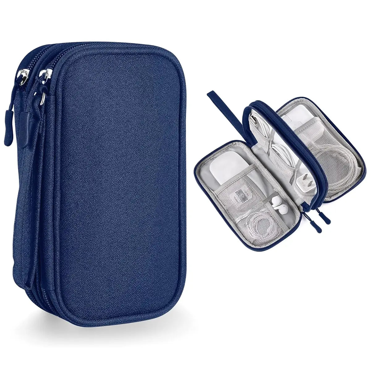 Travel Cable Accessories Bag Pouch,Portable Waterproof Storage Bag Electronic Organizer Case for Cable, Mouse,USB Cable,Power Bank,Cord, Charger, Phone, Earphone,Essentials