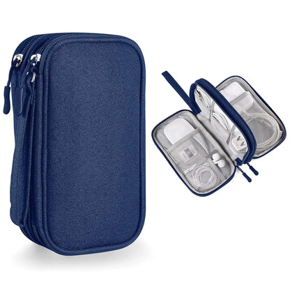 Travel Cable Accessories Bag Pouch,Portable Waterproof Storage Bag Electronic Organizer Case for Cable, Mouse,USB Cable,Power Bank,Cord, Charger, Phone, Earphone,Essentials
