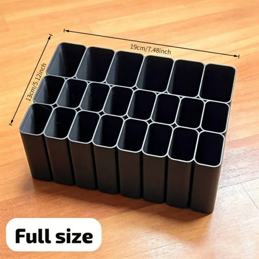 11/22 Grid Heavy-Duty USB Cable Storage Box/Tray, Desktop Cable Organizer, Plastic Material, Office Accessories, Suitable for Home and Office Desktop Drawer, Practical Tool for Home Storage