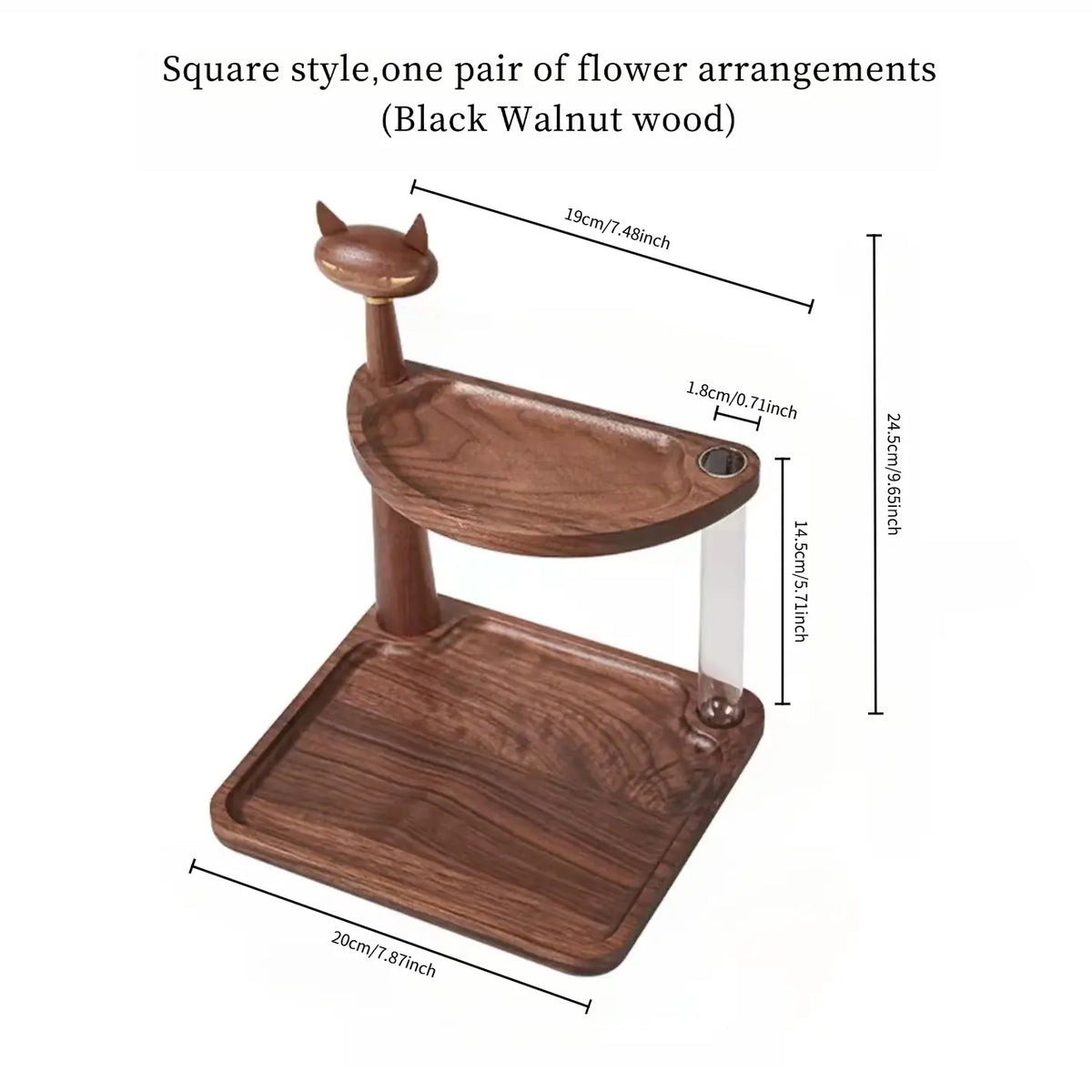 Wooden Cat Design Storage Rack, 1 Count 2-layer Desktop Storage Rack, Multifunctional Storage Organizer for Home Office Kitchen Bathroom, Office Desk Accessories, Table Organizers