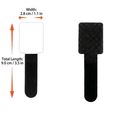 10PCS Hook and Loop Cable Ties - Durable Fabric Tape Desk Organizer Accessory, Multi Functional Organizer, Self Adhesive Cord Storage with Firm Stick & Hold, Durable for Daily Tasks, Home Office Cable Management