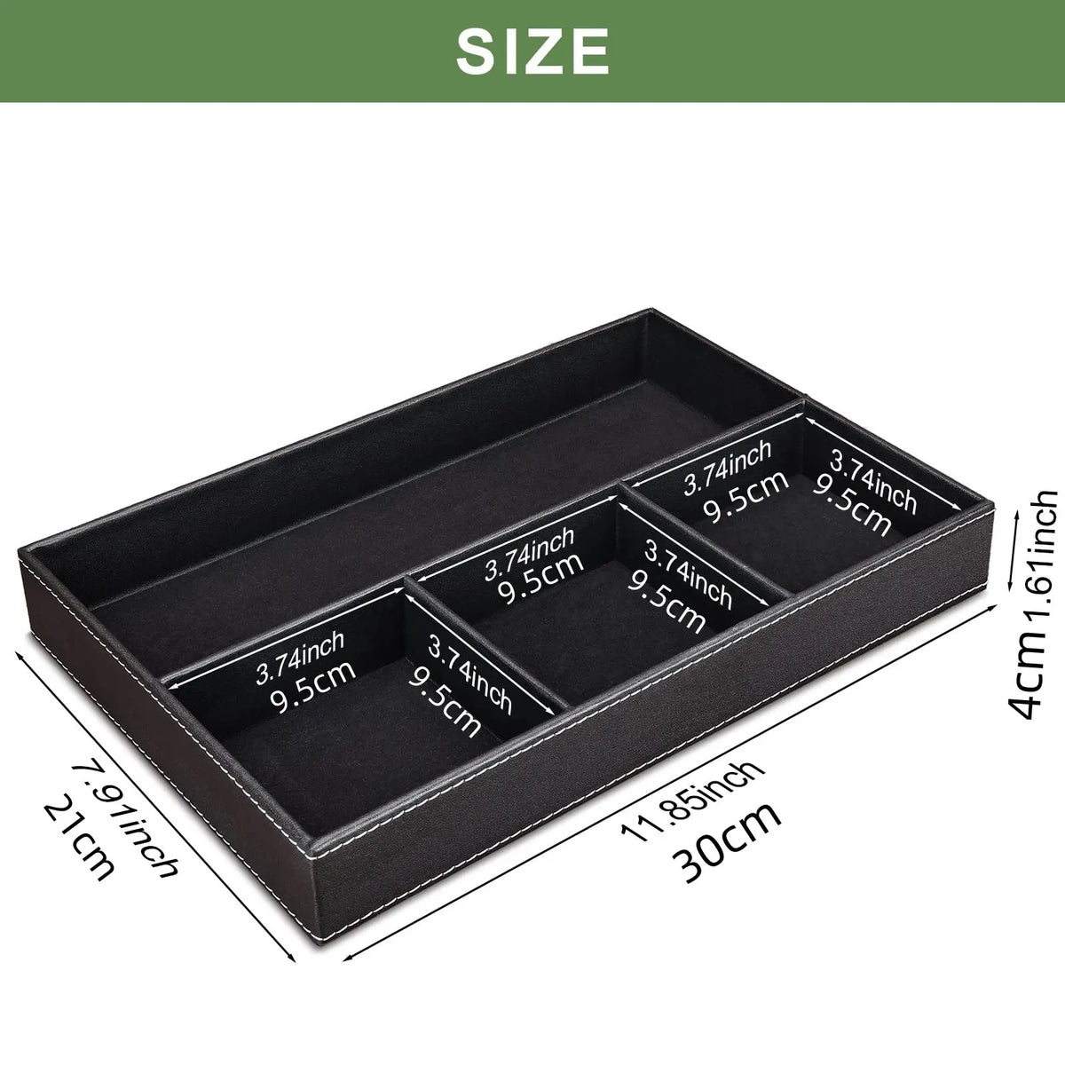 Faux Leather Storage Tray, Stackable Jewelry Drawer Organizer, Bedside Table Organiser, Edc Storage Tray, Versatile Organizer