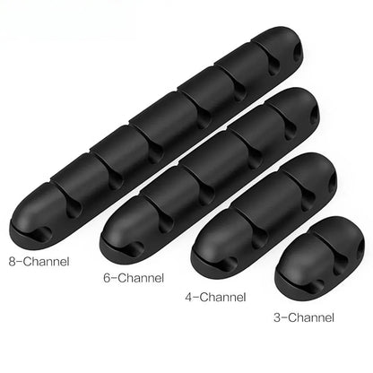 Reusable Silicone Cable Holder, Anti-Slip Detachable Cord Organizer for Desk, Charger Wrap, Office Home Tangle-Free Storage Solution, Dorm Car Multi-Scenario Use.