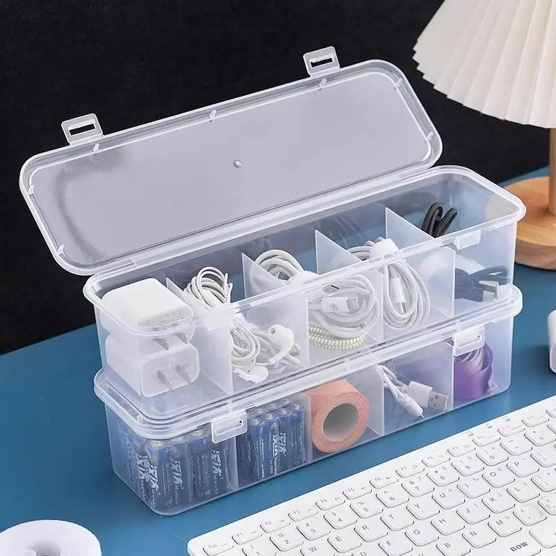 Data cable Storage box Power supply Charging cable Mobile phone charger Household finishing artifact Desktop cable box Winding device Plastic Organizer Bins