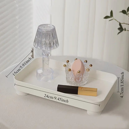 Wooden Desktop Storage Tray Perfume Aromatherapy Dressing Table Cosmetics Storage Box Multi-Function Porch Clutter Key Storage Desktop Storage Organizer