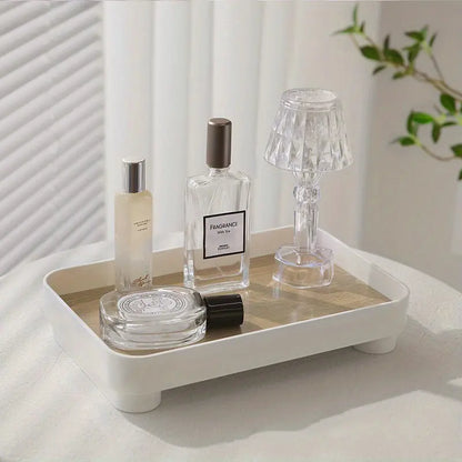 Wooden Desktop Storage Tray Perfume Aromatherapy Dressing Table Cosmetics Storage Box Multi-Function Porch Clutter Key Storage Desktop Storage Organizer